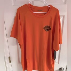 Harley Davidson Men's Performance B&S Short Sleeve Tee - Orange